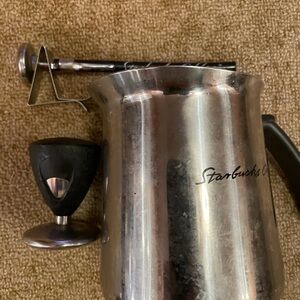Starbucks Silver Milk Frothing Pitcher set